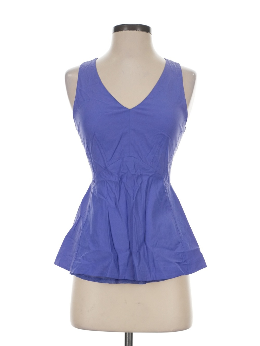 Rebecca Taylor Women's V-Neck Sleeveless Peplum Top - Purple